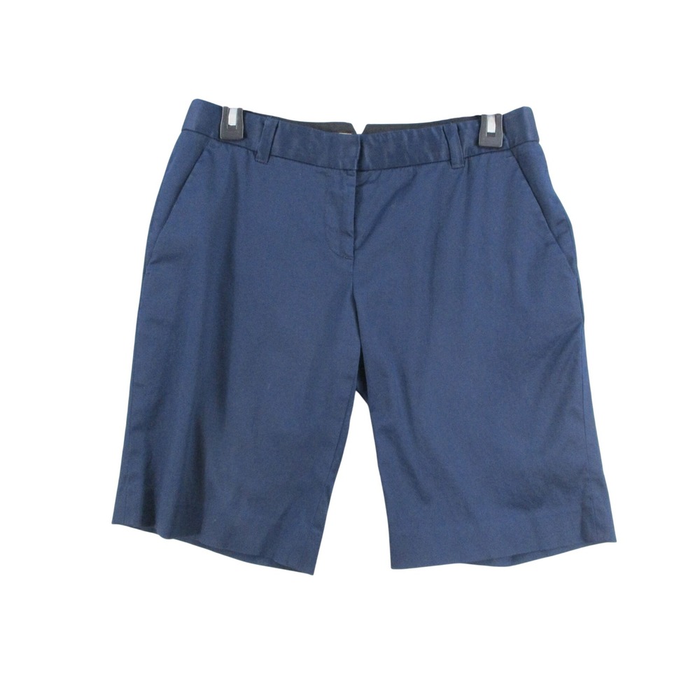 Tory Burch‎ Mens Navy Blue Chino Shorts Size 4 Cotton Stretch Flat Front Casual